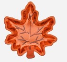 Harvest Theme Maple Leaf Dish, 1-ct.  Seasonal Serving Traditional Thanksgiving