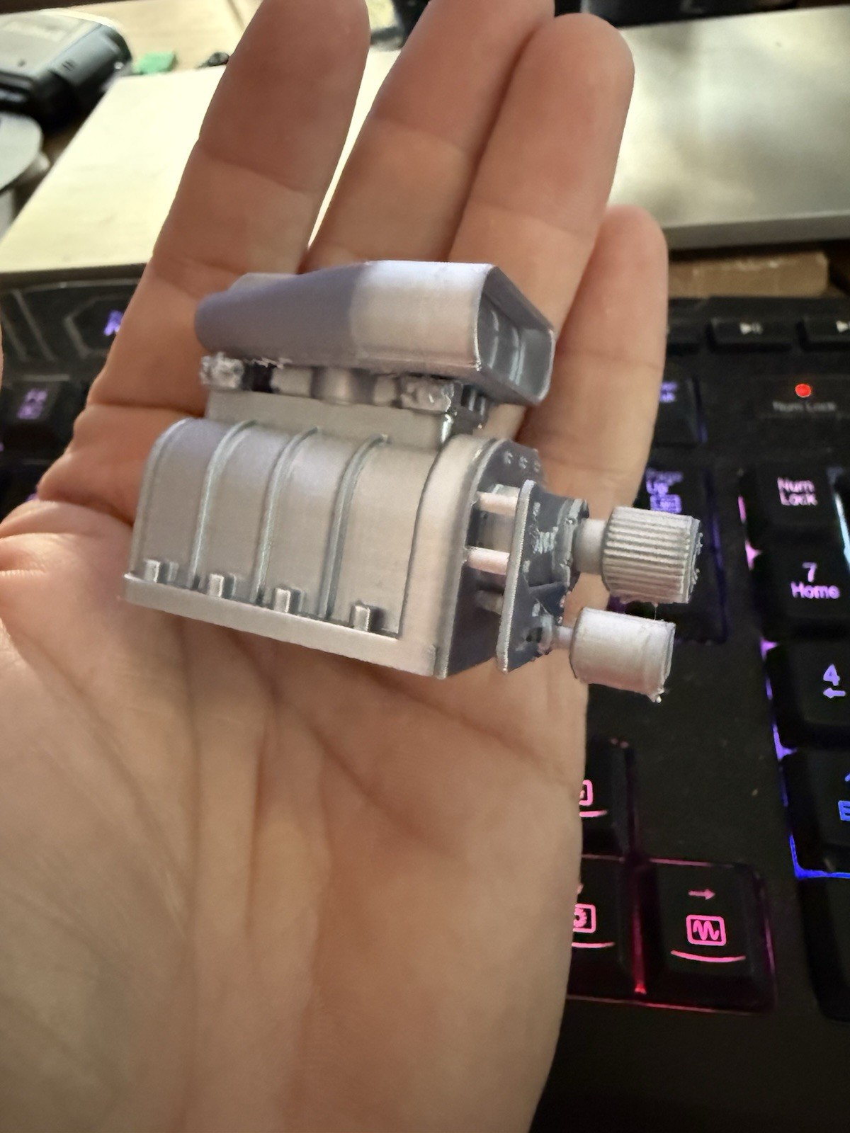 Model Engine 3d Printed 1:10 Scale Silver Silk Pla