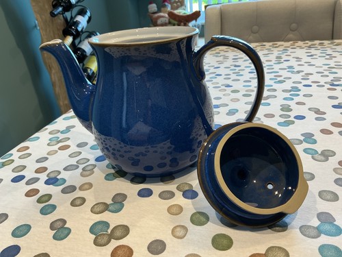 DENBY IMPERIAL BLUE TEAPOT STONEWARE TABLEWARE VERY GOOD CONDITION - Picture 9 of 17