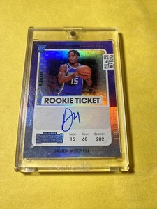 DAVION MITCHELL 2021-22 CONTENDERS ROOKIE TICKET ROOKIE AUTO MIAMI HEAT/KINGS