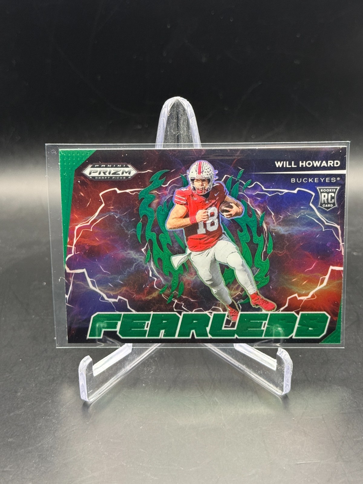2024 Panini Prizm Draft Picks - Fearless Will Howard #F-WH Green Prizm (RC)