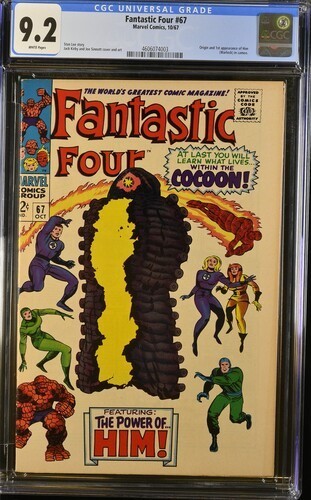 Fantastic Four #67 ~ CGC 9.2 ~ 1967 ~ 4456157020 1st app Him (Warlock)