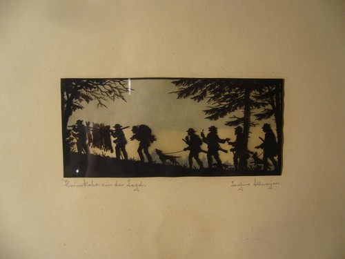 Scherenschnitt Josefine Allmayer Klosterneuburg Gugging : Jagd Hunting Hitler WW - Bild 3 von 19