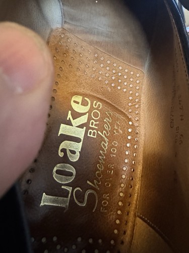 LOAKE BROS "SEAFORD" Herren Slipper Halbschuhe 9 EE dunkelblau - schöner Zustand - Bild 11 von 12