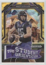 2023 Panini Prizm Draft Picks Student Orientation Gold Ice Max Duggan #SO-8 pn1