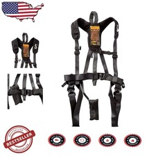 Sport Full Body Harness Large Black Blend Lightweight Tangle-Resistant