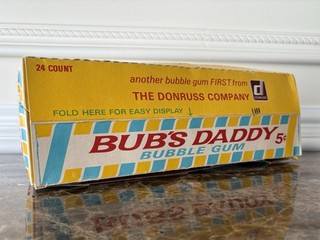 Vintage 1960’s Bub’s Daddy Bubble Gum Box RARE Donruss Company NO RESERVE!