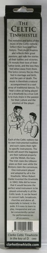 Clarke CELTIC Tin Whistle in Key of D Renaissance Irish Fife Tinwhistle - NEW - Picture 2 of 7