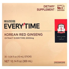 Korean Red Ginseng Extract, Everytime , 30 Sticks, 0.34 fl oz (10 ml) Each