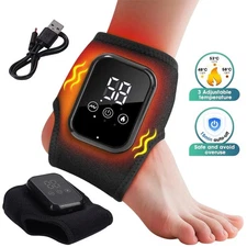 Electric Foot Ankle Massager Heating Vibration & Air Compression Pain Relief