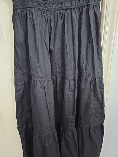 Women’s Long Layered Maxi Dress Black Size Large Peasant Cottagecore - Picture 4 of 6