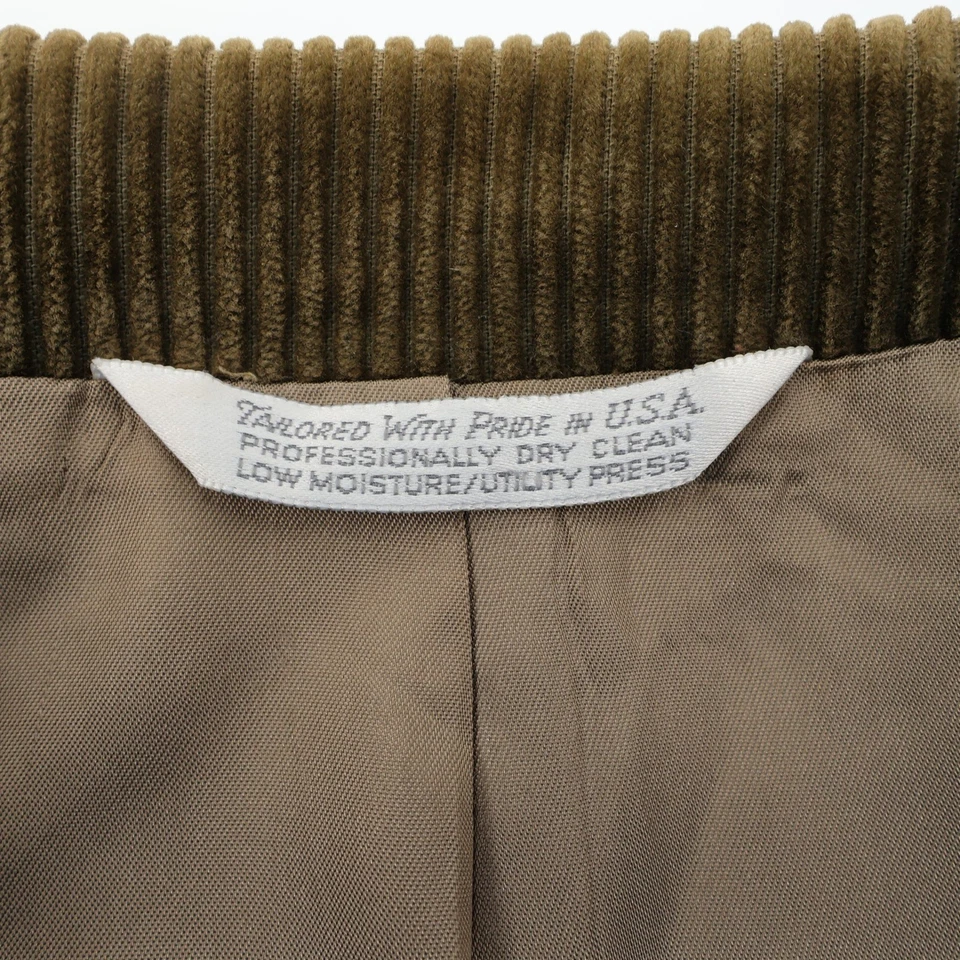 Vintage Lands End USA Mens Corduroy Blazer Brown Elbow Patches Fits Like a 40S - Image 4 of 4