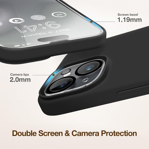 Funda Silicona con Protector de Pantalla para iPhone 16 15 Pro Max 14 Plus 13 12 - Imagen 6 de 66