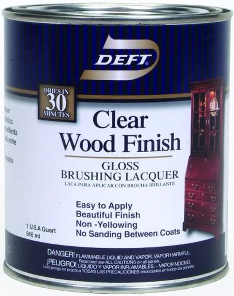 Deft Interior Clear Wood Finish Gloss Brushing Lacquer, Quart eBay