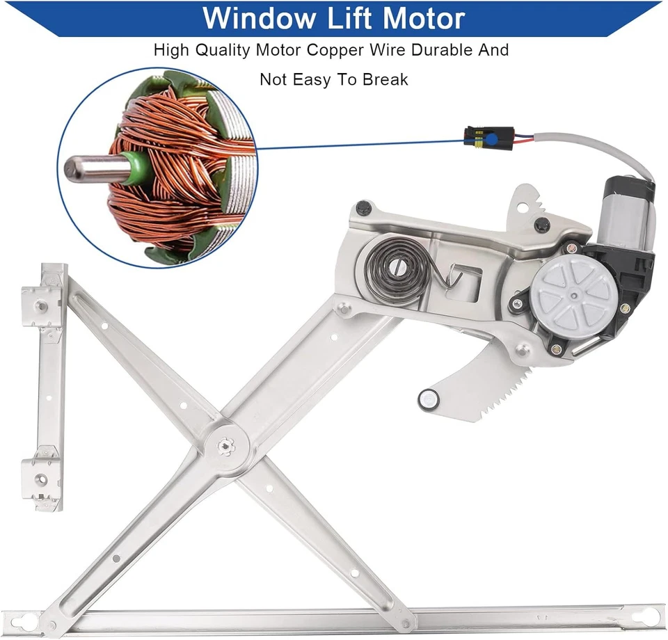 Front Driver Side Window Regulator W/ Motor For 1994 - 2001 Ram 1500 2500 3500 Foto 4 de 4