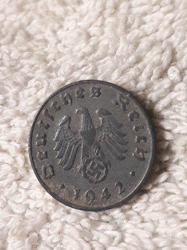 1942 1 Reichspfennig ~ Germany ~ Vintage WW2 German 1pf Dark Circulated Coin - Picture 10 of 13