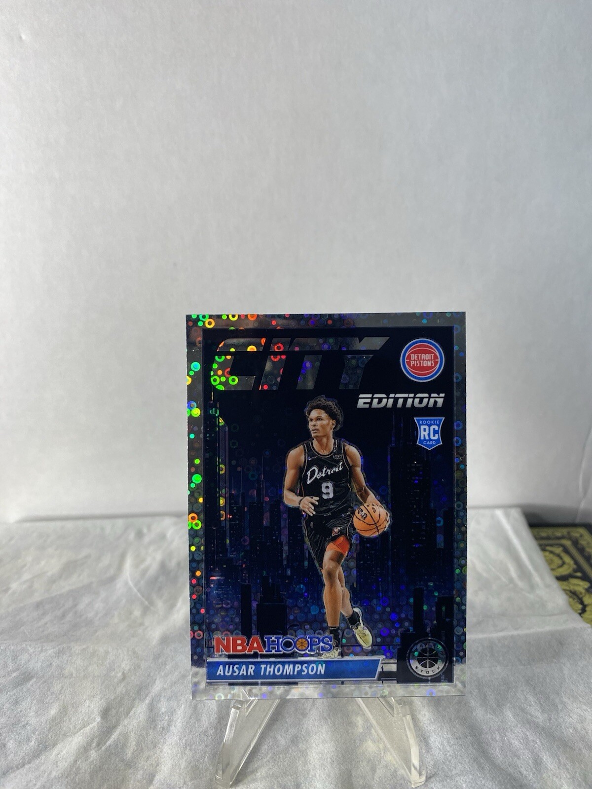 Ausar Thompson 2023-24 Hoops Premium Stock #11 City Edition Disco Prizm Rookie