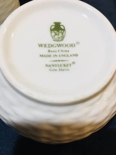 Set of 10 Wedgwood Bone China NANTUCKET Cups 8 Saucers & 1 Creamer England - Picture 4 of 4