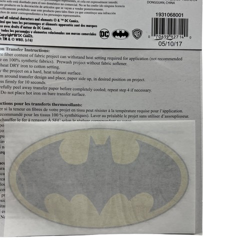 Batman Bügelbild Transfer Logo DC Comics Superheld - Bild 6 von 6