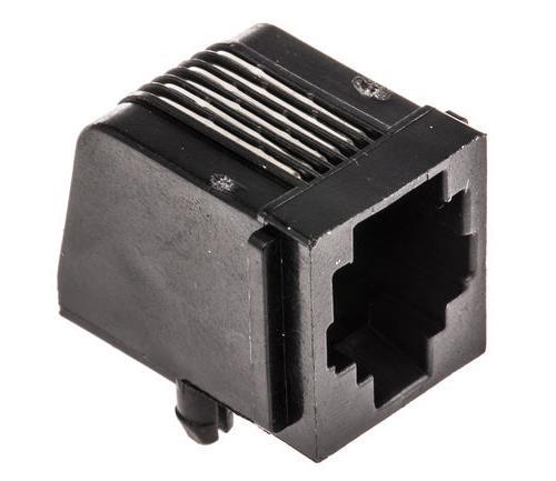 10 x TE Connectivity Cat3 6P6C Right Angle Hole RJ25 Modular Jack Connector - Picture 1 of 1