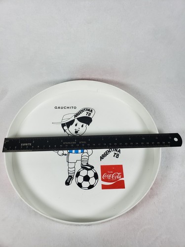 Vintage ARGENTINA 1978 World Cup GAUCHITO Serving Tray Coca Cola Soccer Football - Picture 9 of 10