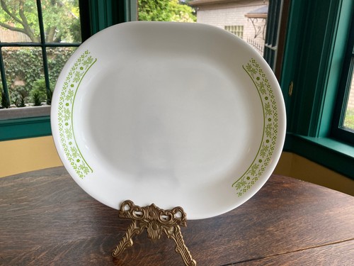 Corelle Green Summer Impressions Honeydew Oval Serving Platter 12 1/4" Corning - Picture 3 of 6