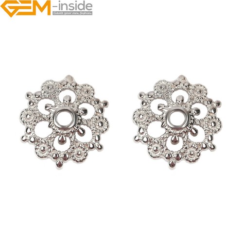 10 pz Distanziatore perline fiore argento sterling S925 perline reperti gioielli artigianali - Foto 55 di 62