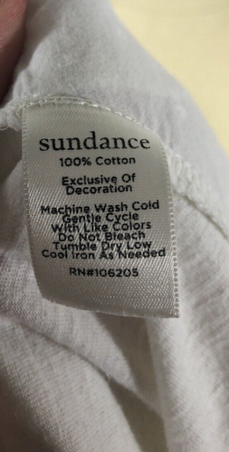Sundance Damen-Bluse Größe M weiß Langarmdetail 100 % Baumwolle - Bild 6 von 6