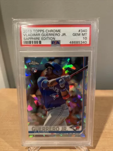 2019 Topps Chrome #340 Vladimir Guerrero Jr Sapphire Rookie RC PSA 10 (5340)🔥