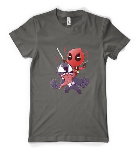 Camiseta Baby Venom vs Baby Deadpool Mashup Villano Personalizada Unisex Adulto - Imagen 13 de 20