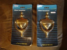 Lot Of 2 New In Package National Solid Brass 7" Door Knocker NOS V1914 Lot Of 2