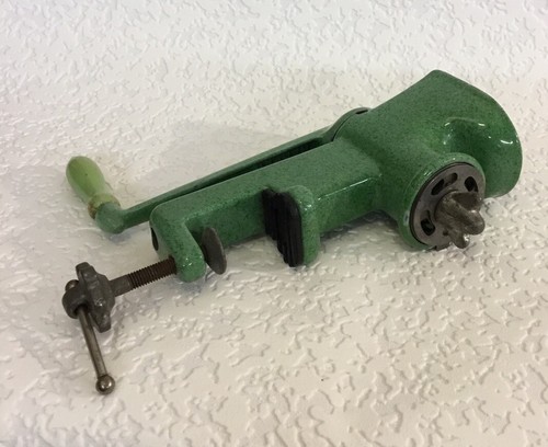 Vintage Harper Mincer Green Mottled Enamel Cast Iron Grinder Good Condition 1950 - Picture 6 of 10
