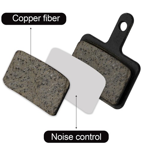 4 Pairs Bike Brake Pads, Resin Semi-Metal Bicycle Disc Brake Pads Replacement... - Picture 4 of 7