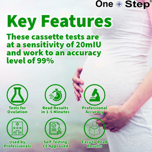 10 Ovulation Fertility + 5 Pregnancy Cassette Urine Tests - One Step - Picture 3 of 10
