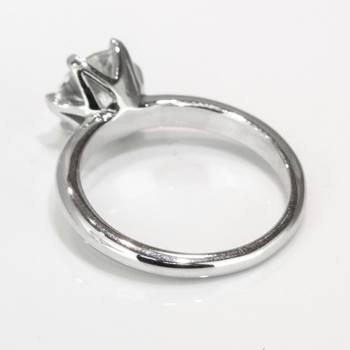 Anello di Fidanzamento 1/3 Carato F/SI2 Bellissimo Diamante Taglio Tondo Oro Bianco 18K - Foto 3 di 4