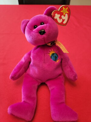 RARE Ty Beanie Baby Bear Millennium   name spelled wrong! Major ERROR  