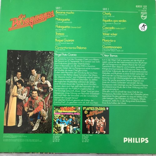 TRIO LOS PARAGUAYOS: Besame Mucho (Philips 6303 122 Stereo) - Picture 2 of 2