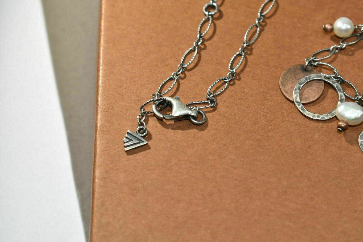 Collana Silpada N1567 - Perle Acqua Dolce E Monete, Argento Sterling 925 - 2