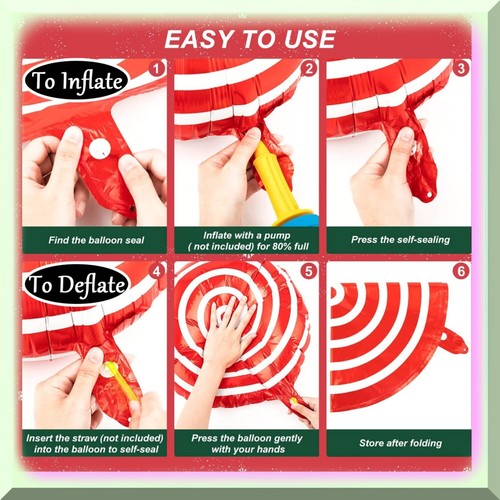 Festliche Fizz Luftballons - Claus/Jingle Bell/Zuckerstange/Elfe/Frohe Magie für Party D - Bild 4 von 7