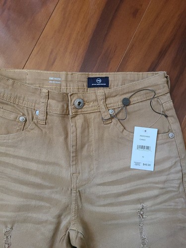 NWT Boys Adriano Goldschmied Khaki Chino The Nate Slim Bermuda Size 10 - Picture 2 of 3