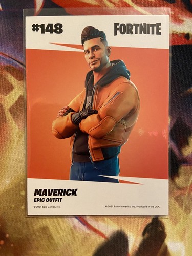 2021 Panini Fortnite Maverick Serie 3 Optischrom #148 epische Outfitkarte USA - Bild 2 von 2