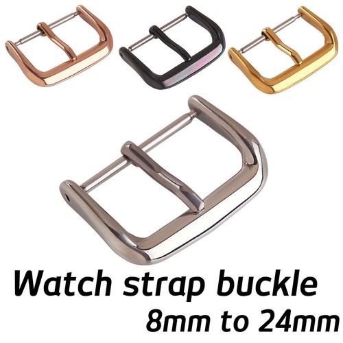 Poliert 8mm-24mm Uhrenarmband Schließe Dornschließe Edelstahl Ersatz Uhrenteile - Bild 1 von 12