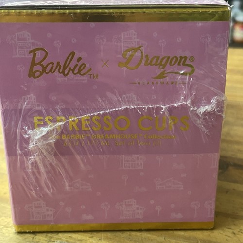 Barbie X Dragon Glassware Espresso Cups DREAM HOUSE Collection 6 Oz. As Pictured - Picture 3 of 7
