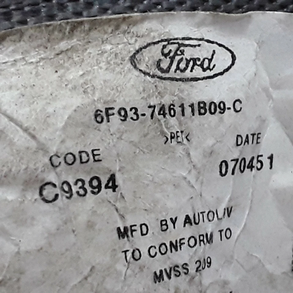 05 06 07 Ford Freestyle conductor izquierdo gris cinturón de seguridad retractor OE 6F93-74611B09-C Foto 2 de 4