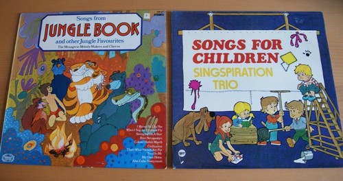 x2 Lieder für Kinder & die Lieder aus dem Dschungel Buch 12 Zoll Vinyl SET Set Sehr guter Zustand  - Bild 1 von 4