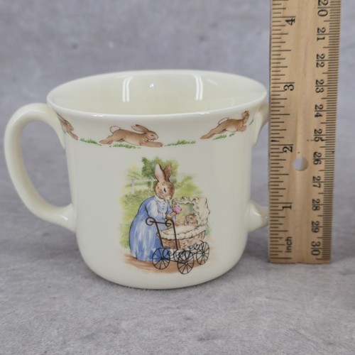 Vintage Royal Doulton Bunnykins Baby Bowl & Two-Handled Mug Set 1988 England - Picture 18 of 18