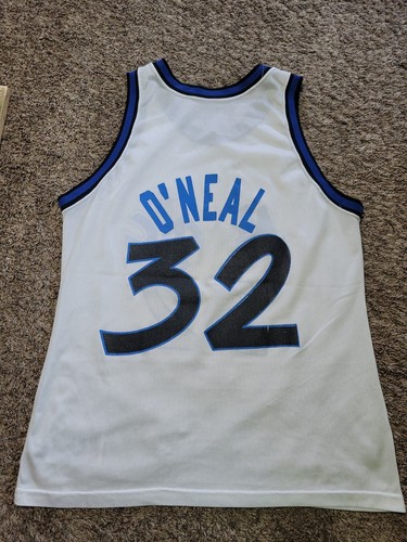 Vtg Orlando Magic NBA Basketball Shaquille Shaq O'neal Jersey Champion 44 White - Picture 9 of 12