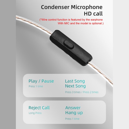 KZ EDX Pro HIFI Dynamic Bass Earphones in Ear Monitor Headphones Earbuds R9G3 - Picture 4 of 15