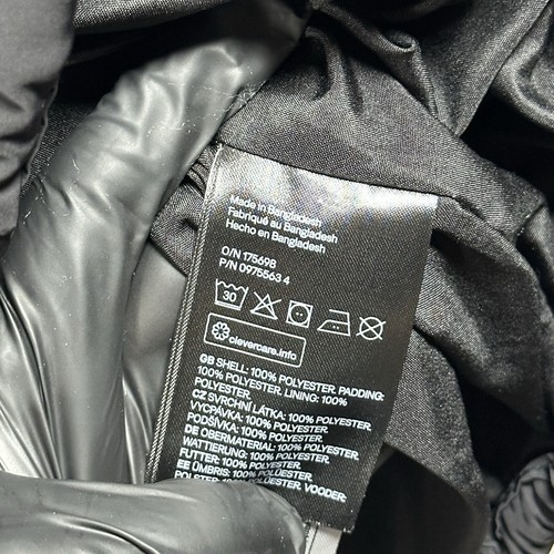 H&M Divided Puffer Jacket Damen Gr. XL Schwarz Full Zip Cinch Waist Polyester - Bild 12 von 16