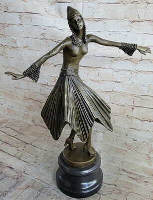 Art Nouveau Classic Dancer Bronze Sculpture Detailed Museum Quality Artwork